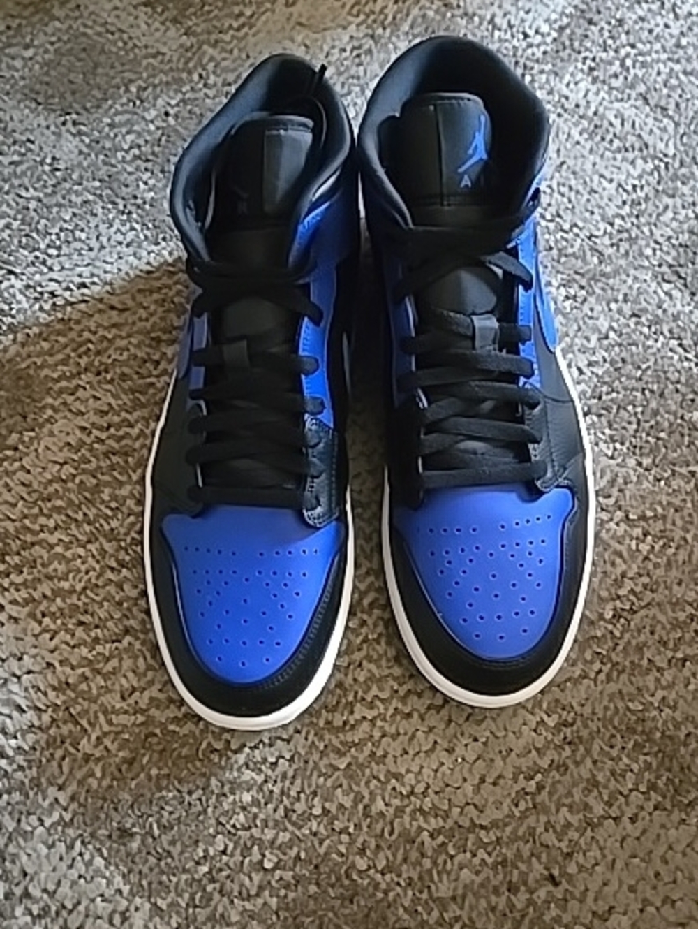 Nike Black & Royal Blue High-Top Sneakers